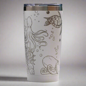 Sea Life Full Wrap Custom Engraved 20 oz Tumbler