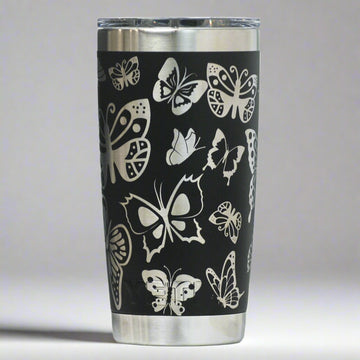 Butterfly Full Wrap Custom Engraved 20 oz Tumbler