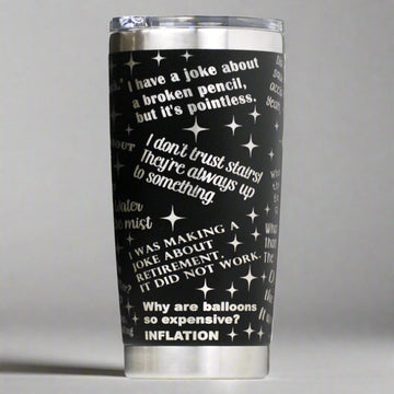 Dad Jokes Full Wrap Custom Engraved 20 oz Tumbler