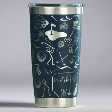 Golf Full Wrap Custom Engraved 20 oz Tumbler