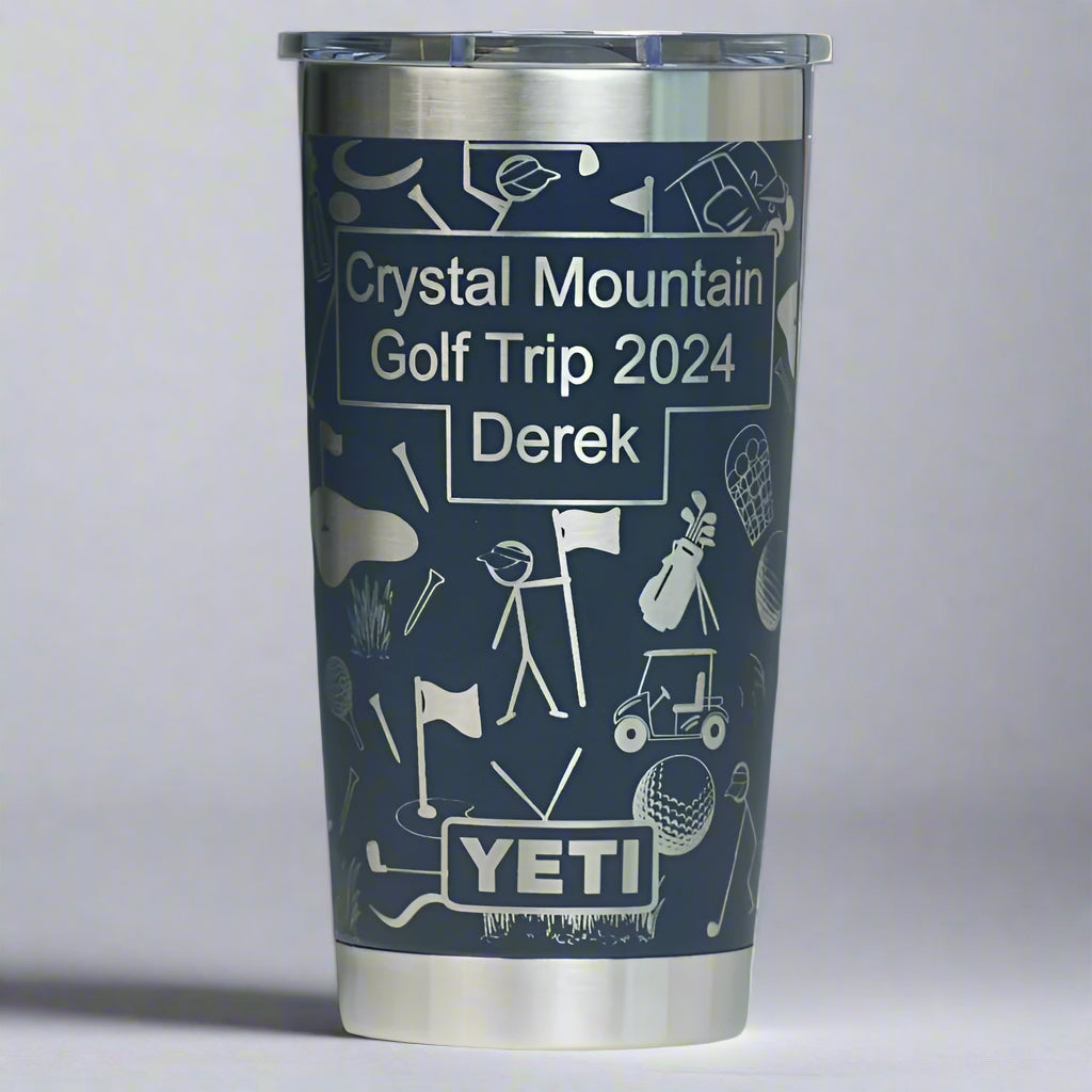 Golf Full Wrap Custom Engraved 20 oz Tumbler