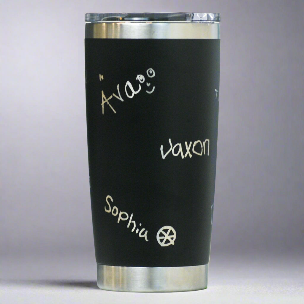 Handwritten Note Full Wrap Custom Engraved 20 oz Tumbler