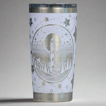 Lighthouse Full Wrap Custom Engraved 20 oz Tumbler