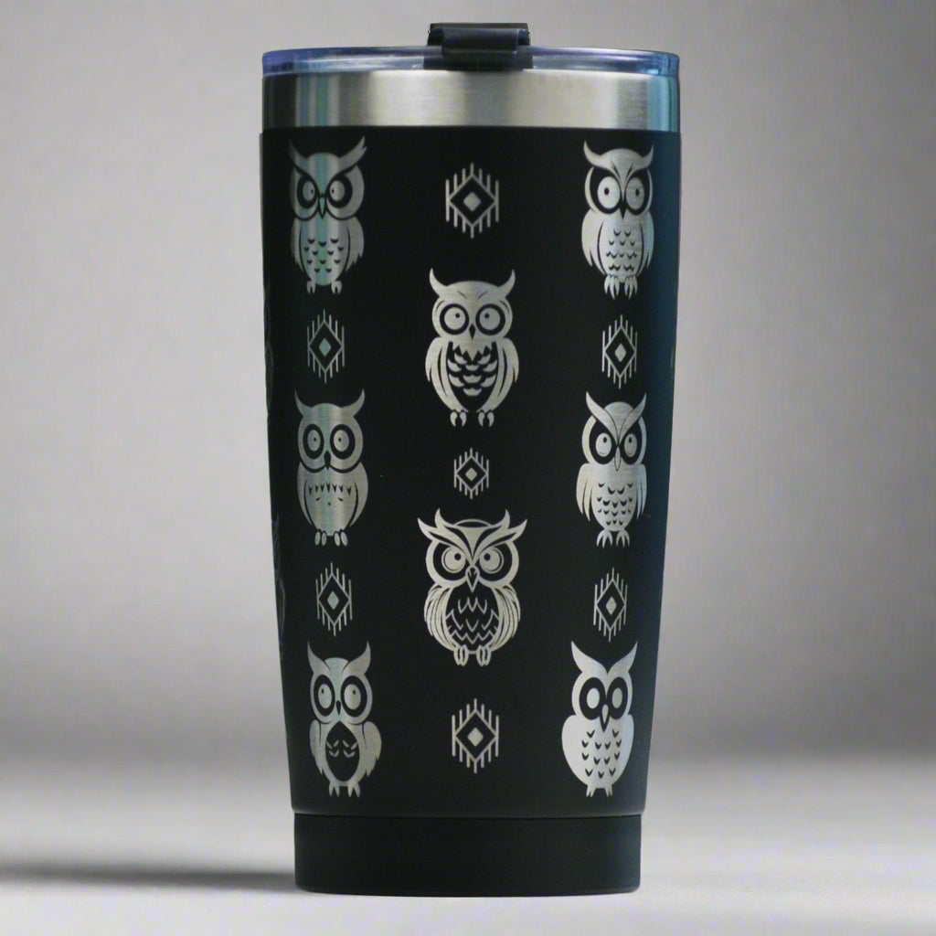 Owls Full Wrap Custom Engraved 20 oz Tumbler