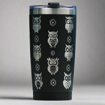 Owls Full Wrap Custom Engraved 20 oz Tumbler
