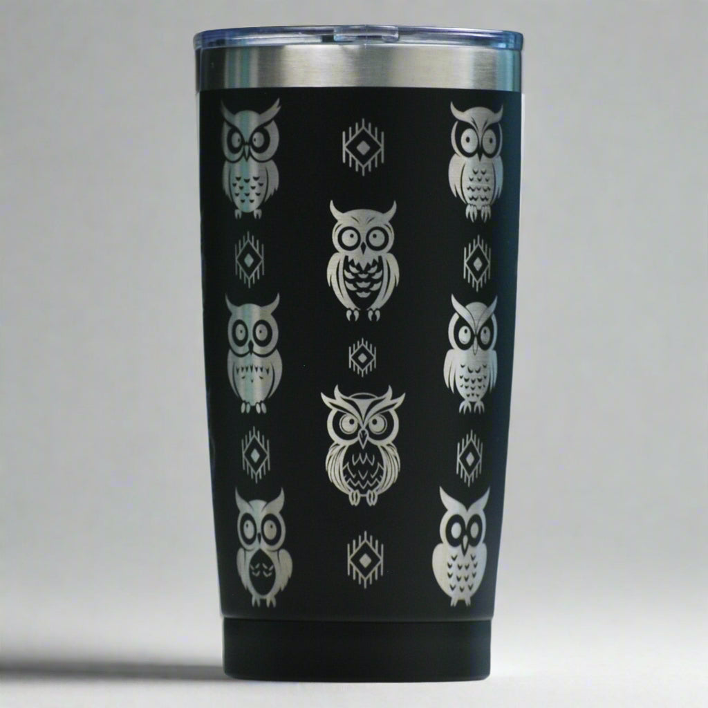 Owls Full Wrap Custom Engraved 20 oz Tumbler