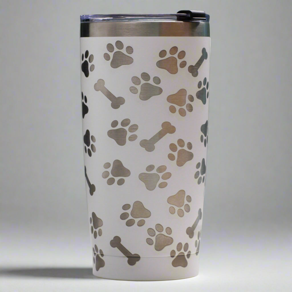 Paws Full Wrap Custom Engraved 20 oz Tumbler