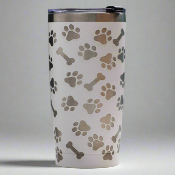 Paws Full Wrap Custom Engraved 20 oz Tumbler