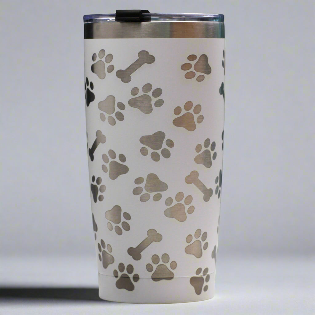 Paws Full Wrap Custom Engraved 20 oz Tumbler