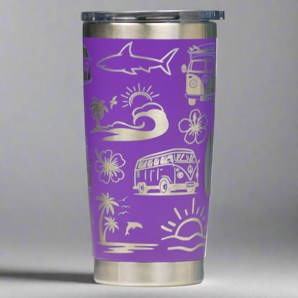 Summer Fun Full Wrap Custom Engraved 20 oz Tumbler